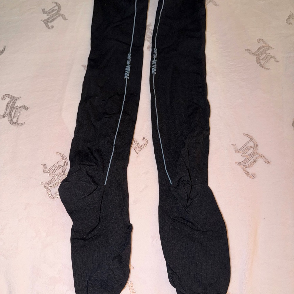Prada Black Athletic Socks with Gray Accents